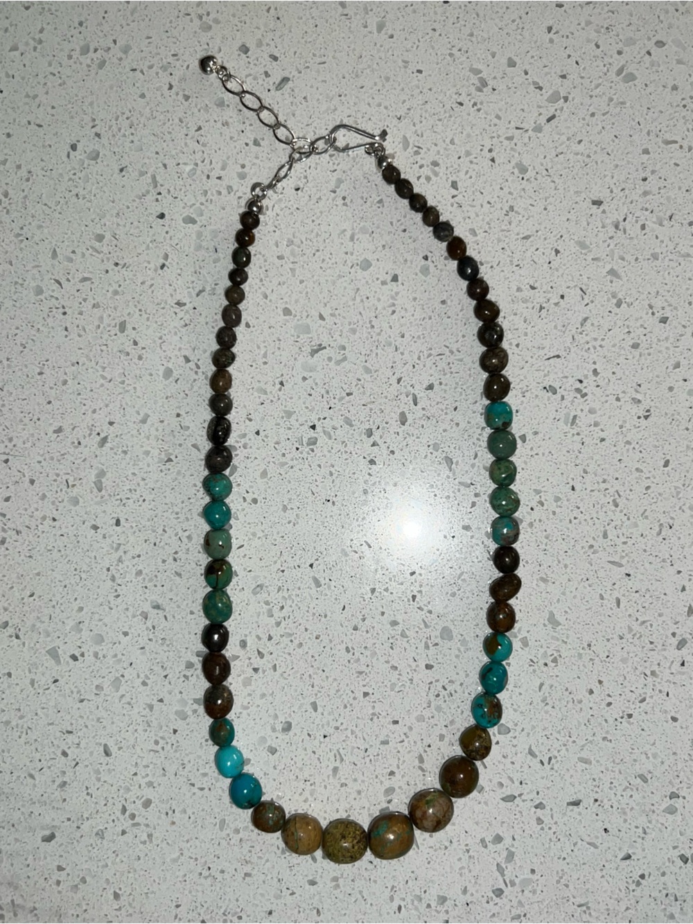 Jay King Turquoise and Smoky Quartz Mine Finds Necklace
